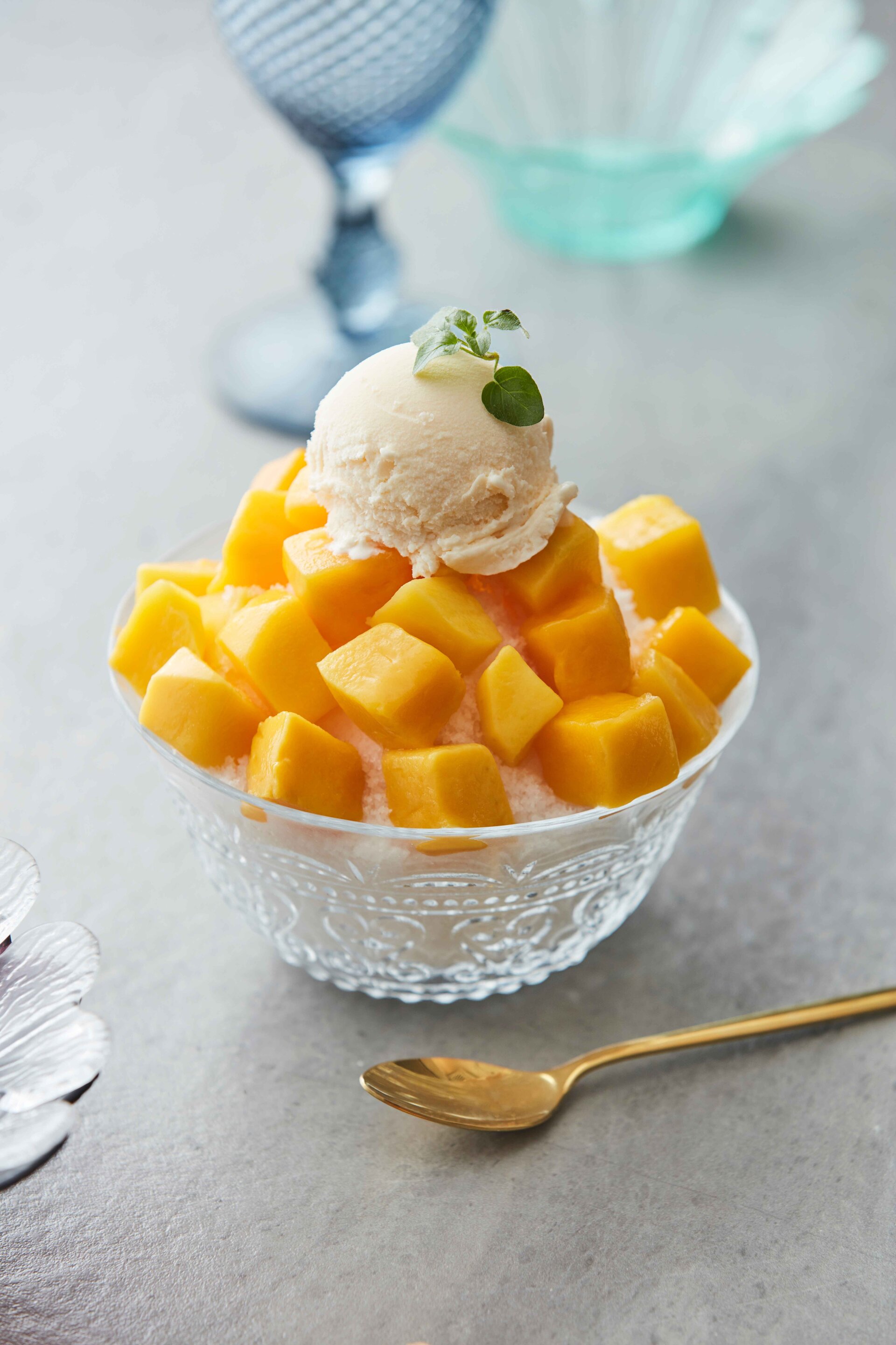 Mango Bingsu (shaved ice dessert)